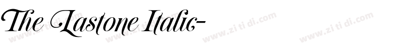 The Lastone Italic字体转换